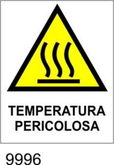 Pericolo - temperatura pericolosa - etichette  - 25pz