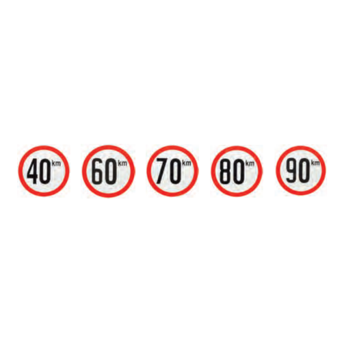 Limite velocità 210 Classe 1 Adesivo - Belgio - 40 Km/h