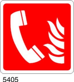 Telefono emergenza antincendio - C - PVC adesivo 230x230 mm