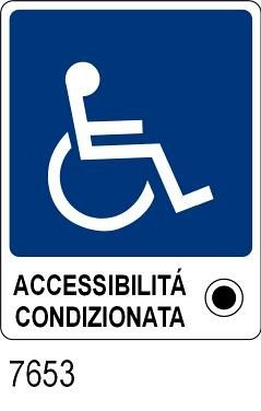 Accessibilità Condizionata - A - Alluminio - 160x210 mm