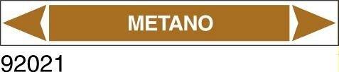 Metano - etichetta  - A - PVC adesivo - 175x30 mm