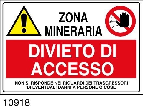 Zona Mineraria - B - Alluminio - 700x500 mm