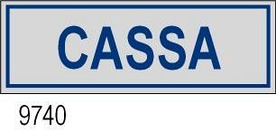 Etichetta adesiva "Cassa" 170x45 mm