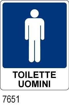 Toilette Uomini - A - Alluminio - 160x210 mm