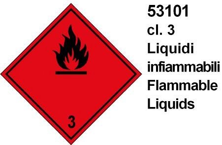 Liquidi Infiammabili cl 3 - B - PVC adesivo - 150x150 mm