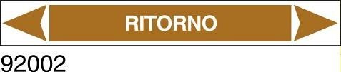 Ritorno - etichetta  - B - PVC adesivo - 350x60 mm