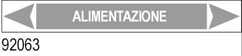 Alimentazione - etichetta  - A - PVC adesivo - 175x30 mm
