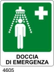 Doccia di emergenza - A - Alluminio 120x145 mm