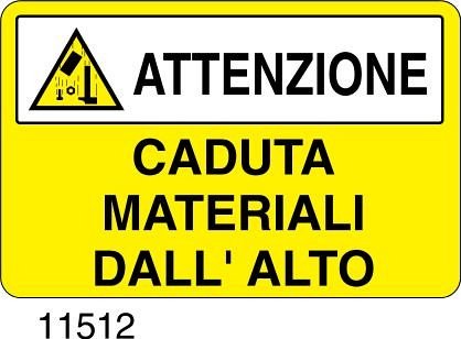 Caduta materiali dall'alto - A - Alluminio 500x330 mm