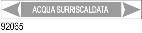 Acqua surriscaldata - etichetta - B - PVC adesivo - 350x60 mm