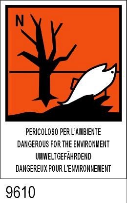 Pericoloso per l'ambiente - A - 50x70 mm - 25 etichette
