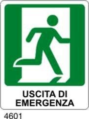 Uscita di emergenza destra - C - Alluminio 230x310 mm