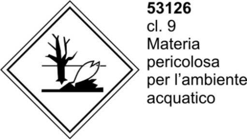 Materia pericolosa per l'ambiente acquatico cl. 9 - B - PVC adesivo - 150x150 mm