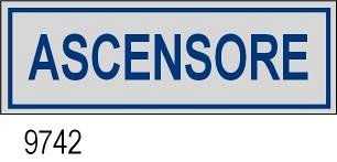 Etichetta adesiva "Ascensore" 170x45 mm