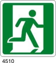 Uscita di emergenza destra - C - Alluminio 230x230 mm