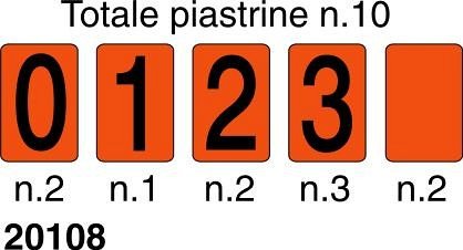 Kit Piastrine numeri petroliferi 70x117 mm - AI - Acciaio Inox
