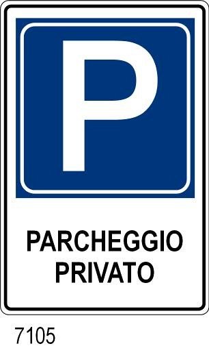 Parcheggio privato - A - Alluminio Rifrang. - 300x450 mm