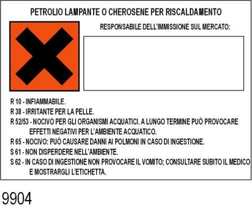 Petrolio Lampante o cherosene per riscaldamento
