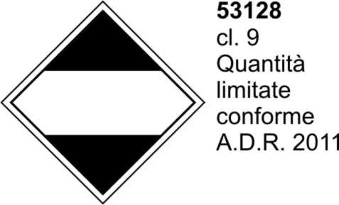 Trasporto quantità limitate conforme A.D.R. 2011 cl. 9 - B - PVC adesivo - 150x150 mm