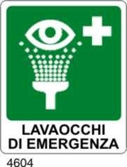 Lavaocchi di emergenza - C - PVC adesivo 230x310 mm