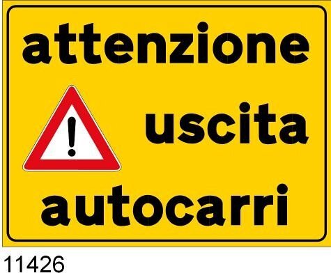 Attenzione uscita autocarri