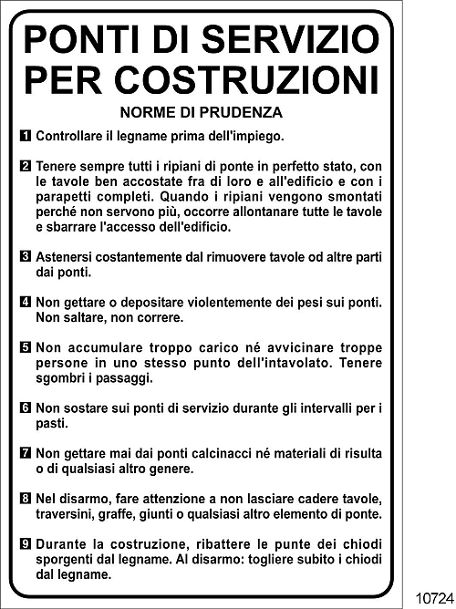 Ponti di servizio per costruzioni - A - Alluminio - 250x350 mm