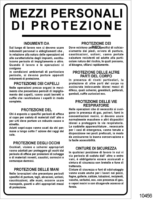 Mezzi Personali di Protezione - C - Alluminio -500x700 mm