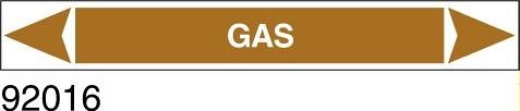 Gas - etichetta  - A - PVC adesivo - 175x30 mm