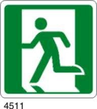 Uscita di emergenza sinistra - A - Alluminio 120x120 mm