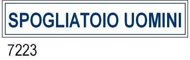 Spogliatoio Uomini all. 400x80 mm
