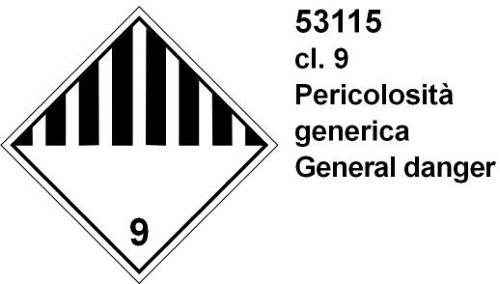 Pericolosità generica cl. 9 - B - PVC adesivo - 150x150 mm