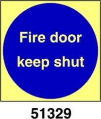 Fire door keep shut - porta tagliafuoco tenere chiusa - B - ADL 150x150 mm