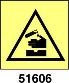 Danger corrosive - pericolo corrosivo - A - PVL 100x100 mm