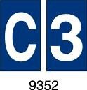 Lettere e Numeri - Etichette Adesive Blu/Bianco - E - PVC adesivo - 70x124 mm - 10pz
