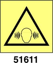 Warning noise - attenzione rumore - B - PVL 150x150 mm