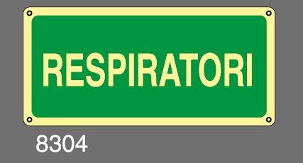 Respiratori - B - Adesivo Luminescente - 375x175 mm