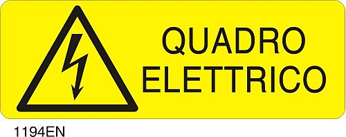 Quadro elettrico - A - PVC adesivo 350x125 mm