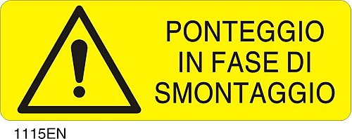 Ponteggio in fase di smontaggio
