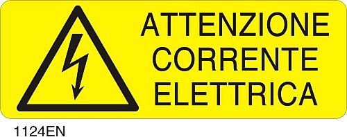 Attenzione corrente elettrica - D - Alluminio 1400x500 mm