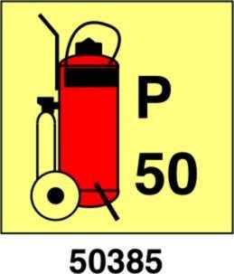 Estintore carrellato 50kg. - A - PVL 150x150 mm