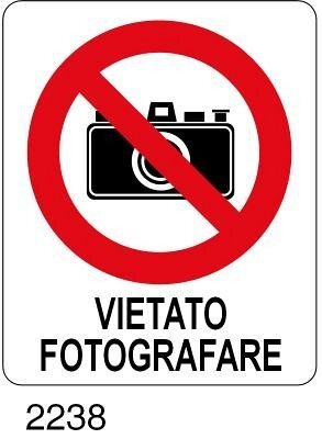 Vietato fotografare - B - Alluminio 180x230 mm