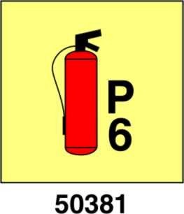 Estintore a polvere 6kg.