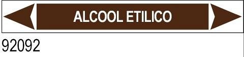Alcool etilico - etichetta - B - PVC adesivo - 350x60 mm