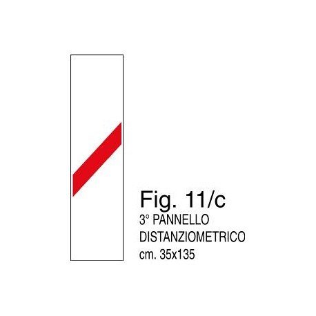3° Pannello distanziometrico (cm35x135)
