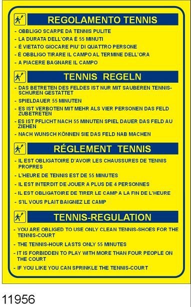 Regolamento Tennis - AL - Alluminio piano