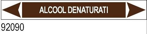 Alcool denaturati - etichetta - A - PVC adesivo - 175x30 mm