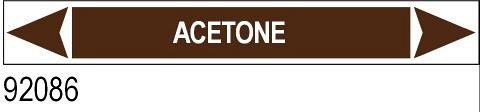 Acetone - etichetta - A - PVC adesivo - 175x30 mm