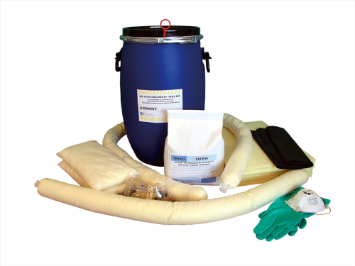 Kit antisversamento per prodotti chimici contenitori cilindrici omologati ONU cm Ø 40 x 62 h