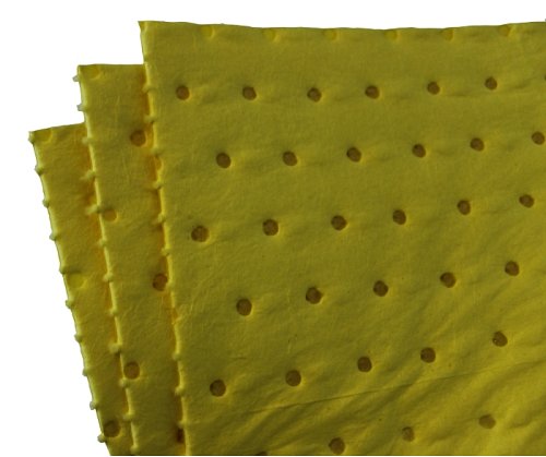 Fogli assorbenti universali per liquidi aggressivi rinforzati e pretagliati "fine fiber" 50 x 40 cm conf. 100 fogli