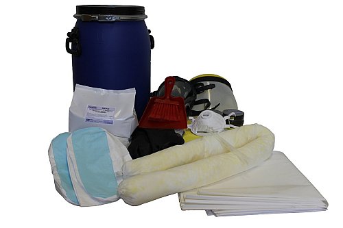 Kit antisversamento per rischio chimico contenitore cilindrico omologato ONU cm Ø 32 x 52 h